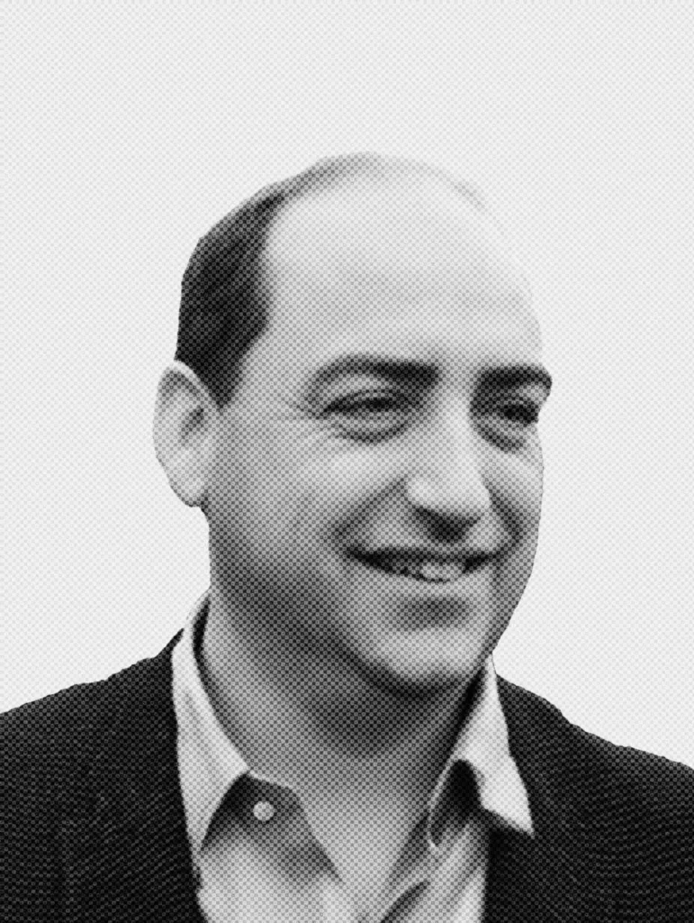 A black and white picture of Piet-Hein van der Kroon